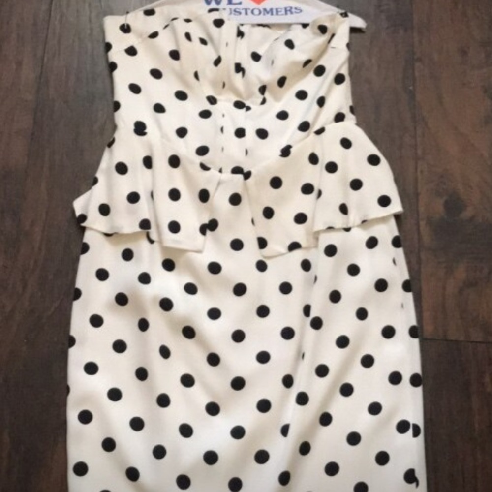 Black and white polka dot dress
